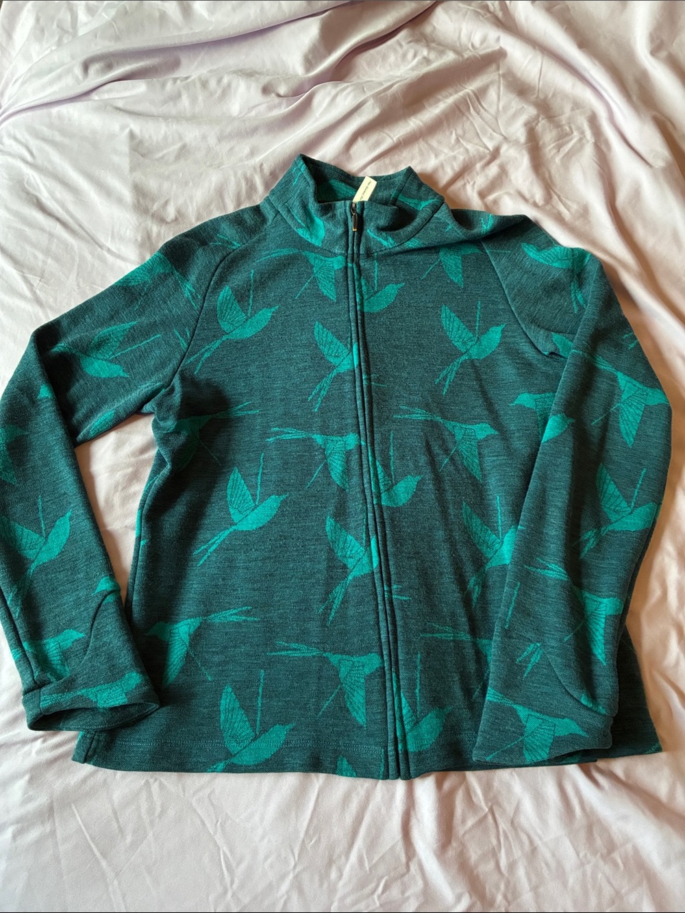 IBEX 100% New Zealand Merino Wool Zip Front Jacket womens size large